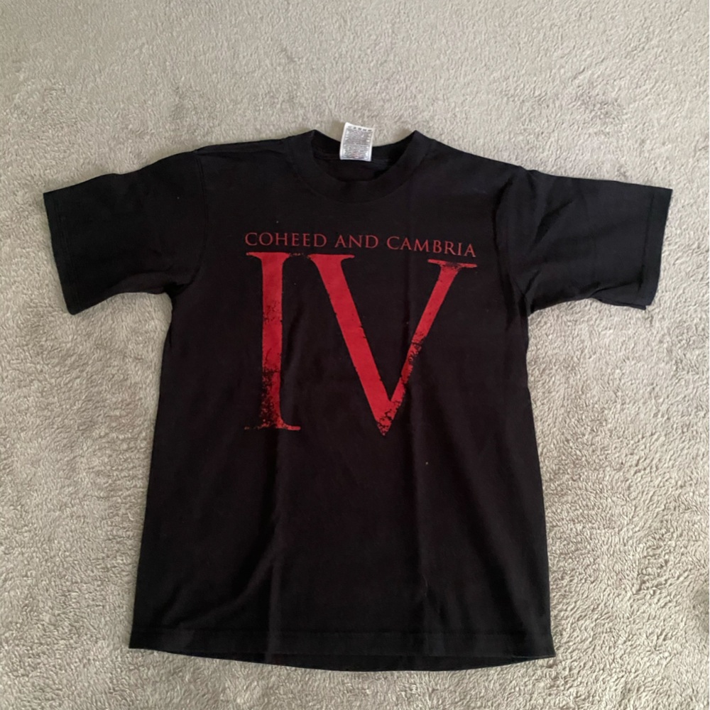 Coheed and Cambria IV tour Black T-Shirt with Red Print